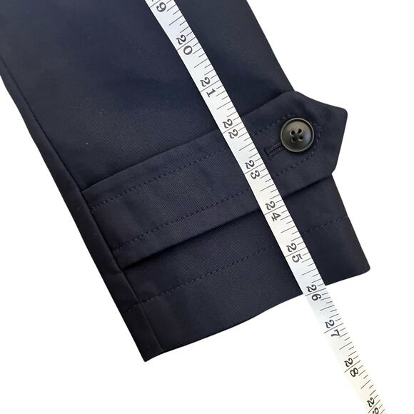 Banana Republic Mens Heritage Collection Navy Water Repellent Long Trench Coat - Picture 11 of 16